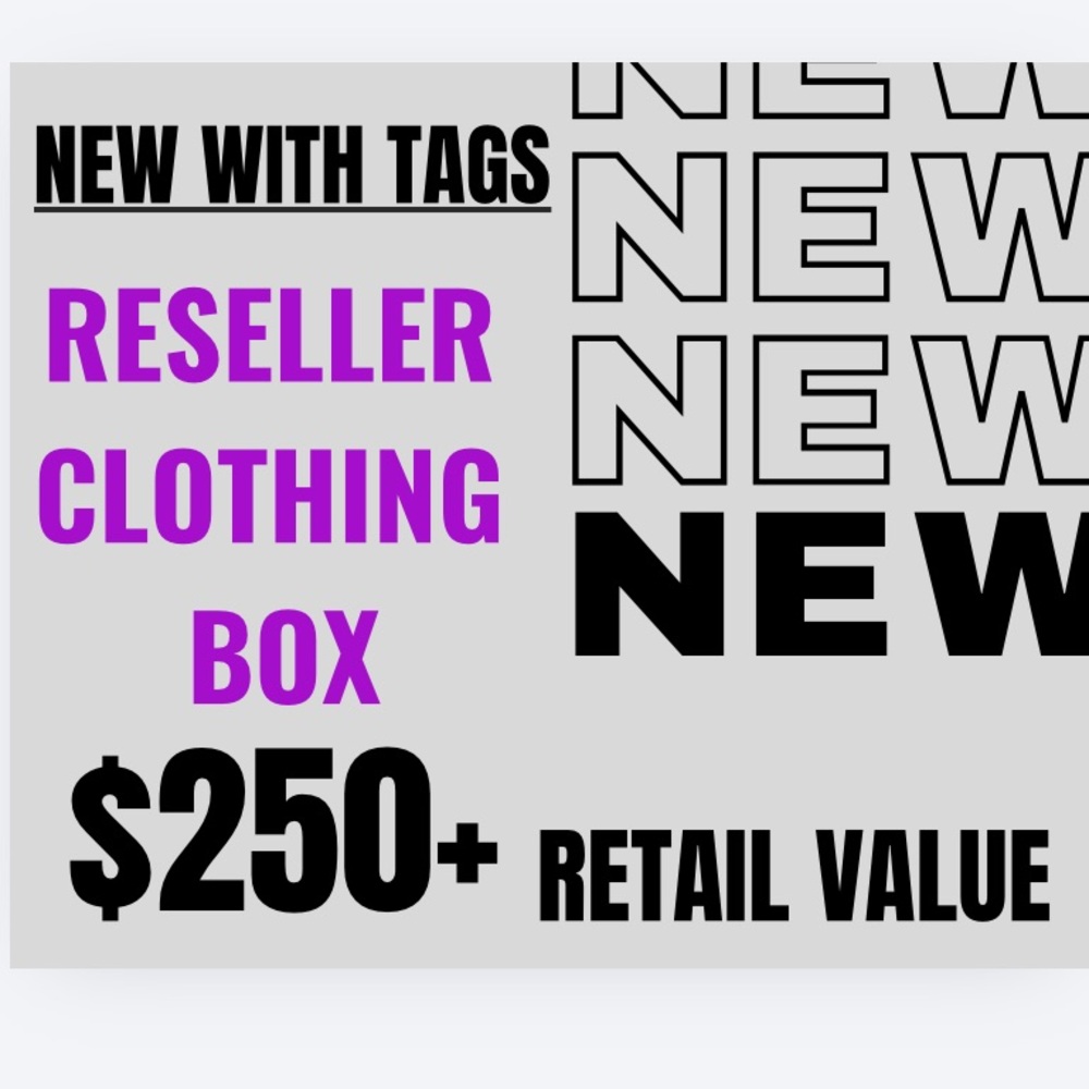 Mens Reseller Clothing Box - New With Tags - $250 Retail Value